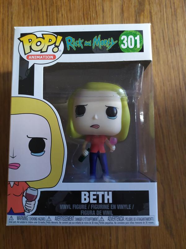 Funko PoP Rick and Morty 301 BETH With Wine (Not mint)