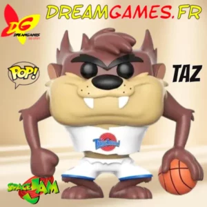 Figurine Funko Pop Taz Space Jam, représentant le célèbre personnage en tenue de basket.