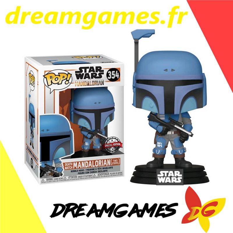 Figurine Pop The Mandalorian 354 Death Watch Two stripes