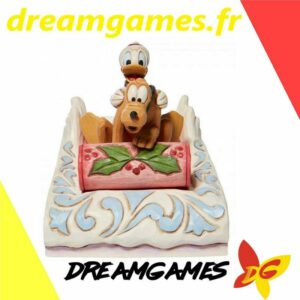 Figurine Disney Traditions Donald and Pluto sledding