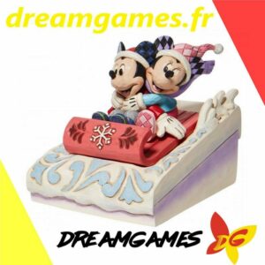 Figurine Disney Traditions Mickey and Minnie sledding