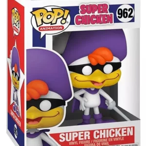 Figurine Funko Pop Super Chicken, représentant le célèbre super-héros en vinyle.