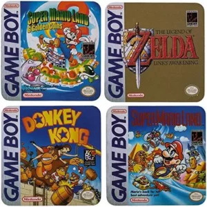 4 sous verre issus de l'univers de la Gameboy