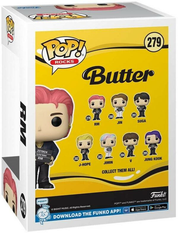 Figurine Funko Pop Rocks 279 BTS Butter RM Box Back