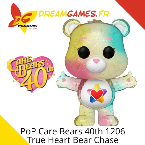 Funko PoP Care Bears 40th 1206 True Heart Bear Chase Fig