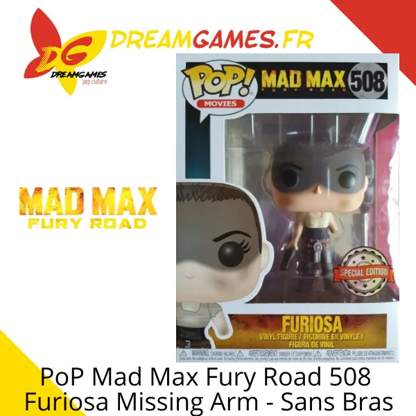 Funko PoP Furiosa Missing Arm Mad Max Fury Road 508 Special Edition