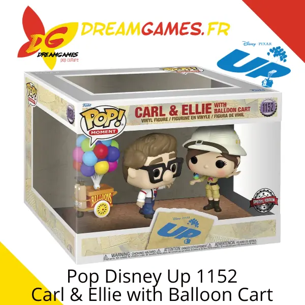Funko Pop Disney Up 1152 Carl & Ellie with Balloon Cart Box