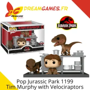 Funko Pop Jurassic Park 1199 Tim Murphy with Velociraptors