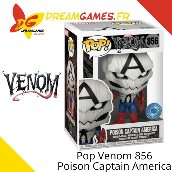 Funko Pop Venom 856 Poison Captain America Box