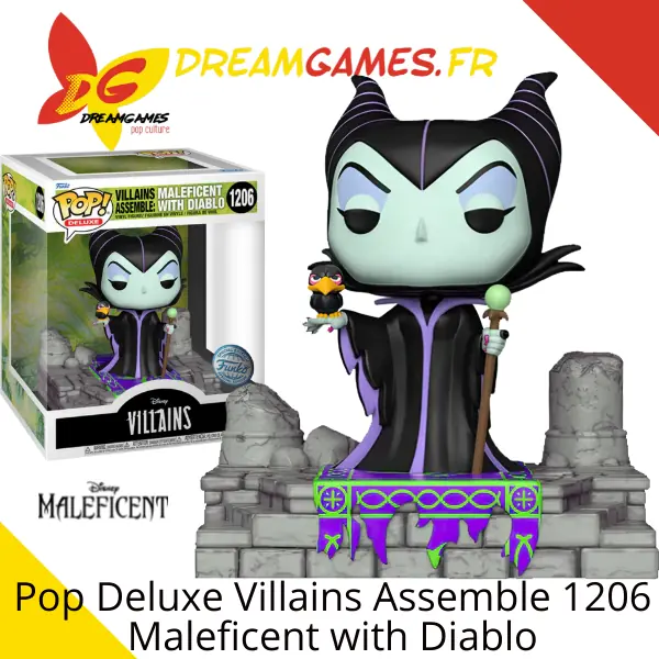 Funko Pop Deluxe Villains Assemble 1206 Maleficent with Diablo