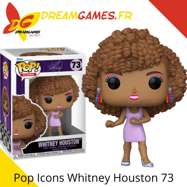 Funko Pop Icons Whitney Houston 73 Box Fig