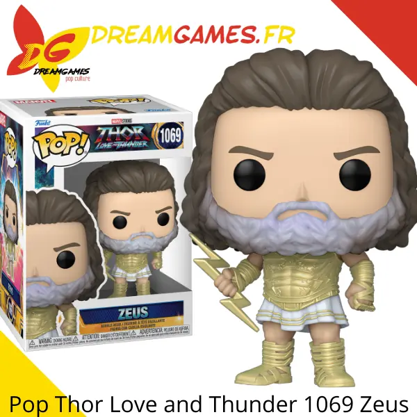 Funko Pop Thor Love and Thunder 1069 Zeus Box Fig