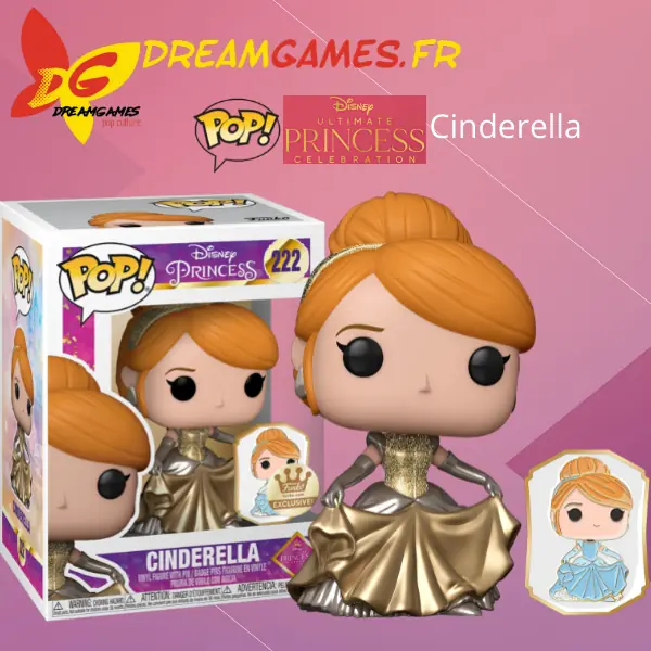 Funko Pop Disney Princess 222 Cinderella Gold Box Fig