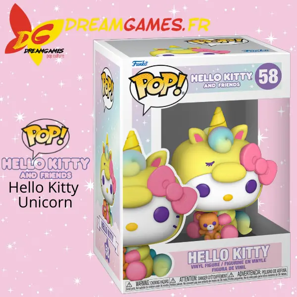 Funko Pop Hello Kitty and Friends 58 Hello Kitty Unicorn Box