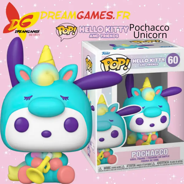 Funko Pop Hello Kitty and Friends 60 Pochacco Unicorn Party Box Fig
