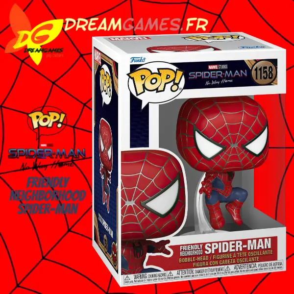 Funko Pop Spider Man No Way Home Friendly Neighborhood Spider Man Leaping 1158 Box