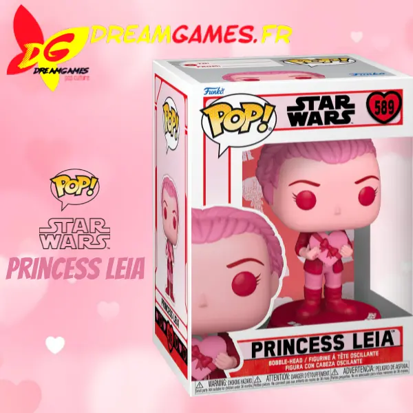 Funko Pop Star Wars 589 Princess Leia Valentine Day