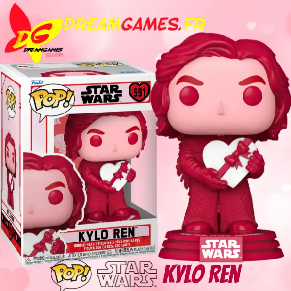 Funko Pop Star Wars 591 Kylo Ren Valentine Day Box Fig