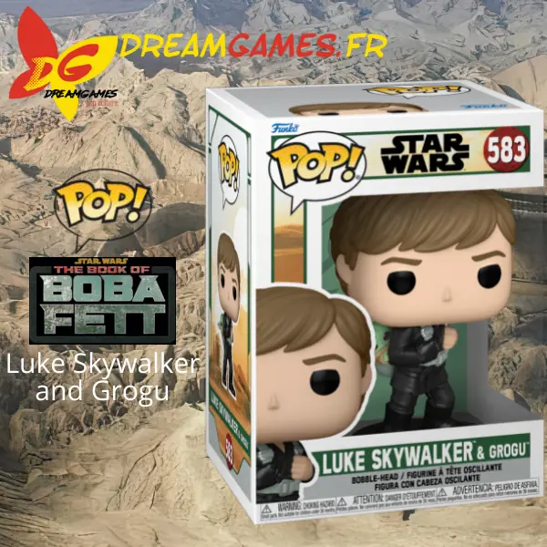 Funko Pop Star Wars Boba Fett 583 Luke Skywalker and Grogu Box
