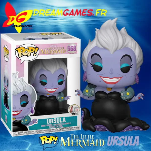 Funko Pop The Little Mermaid 568 Ursula with Eels Box Fig