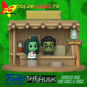 Funko Mini Moments She Hulk Bruces Bar Special Edition She Hulk and Hulk Fig