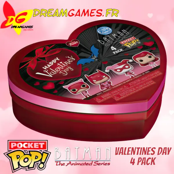 Funko Pocket Pop Batman the Animated Series Valentines Day 4 Pack Box