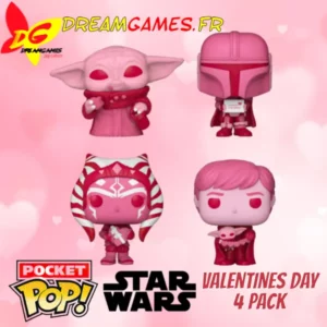 Funko Pocket Pop Star Wars Valentines Day The Mandalorian 4 Pack Special Edition Fig