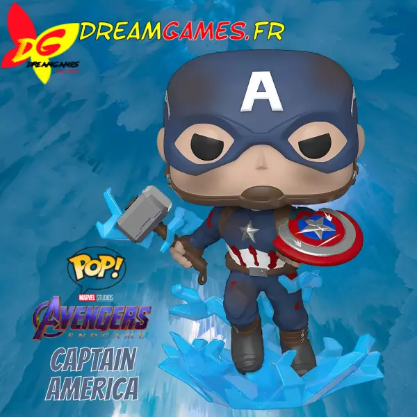 Funko Pop Avengers EndGame Captain America 573 Broken Shield and Mjolnir