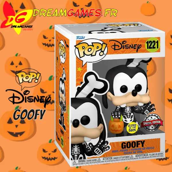Funko Pop Disney Skeleton Goofy 1221 Glow Special Edition
