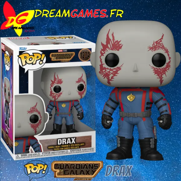Funko Pop Guardians of the Galaxy 3 Drax 1204 Box Fig