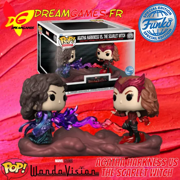 Funko Pop Moment Wandavision Agatha Harkness vs the Scarlet Witch 1075 Special Edition Box Fig