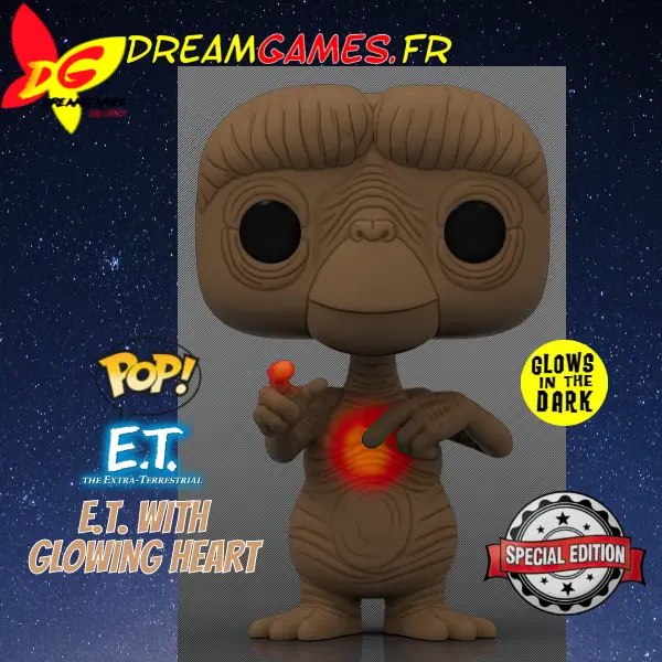 Funko Pop E.T. with Glowing Heart 1258 Glow Special Edition