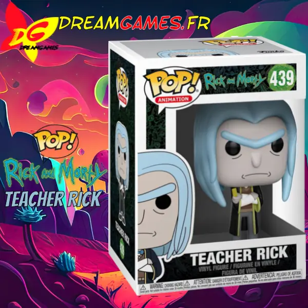 Funko Pop Rick and Morty Teacher Rick 439 Box