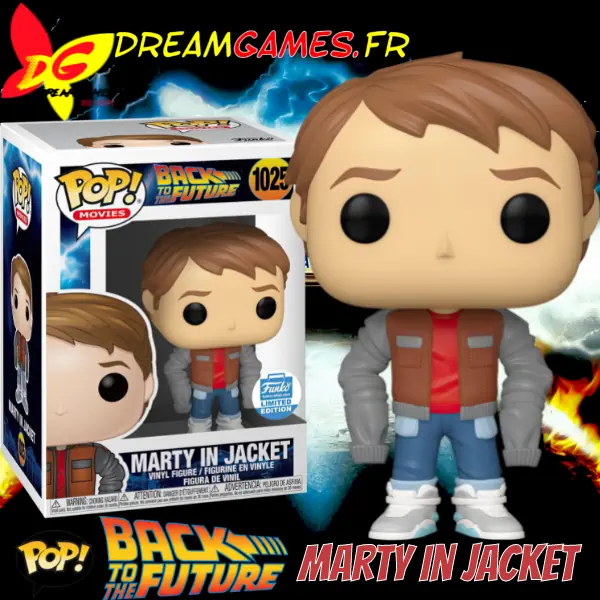 Funko Pop Back to the Future Marty in Jacket 1025 Limited Edition Box Fig