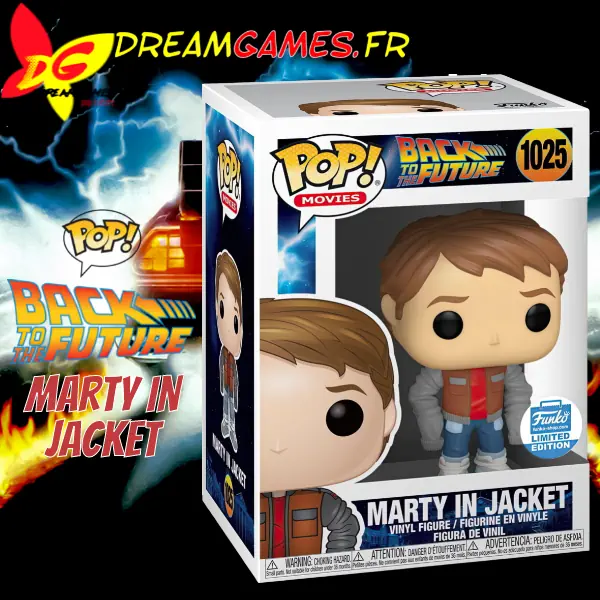 Funko Pop Back to the Future Marty in Jacket 1025 Limited Edition Box
