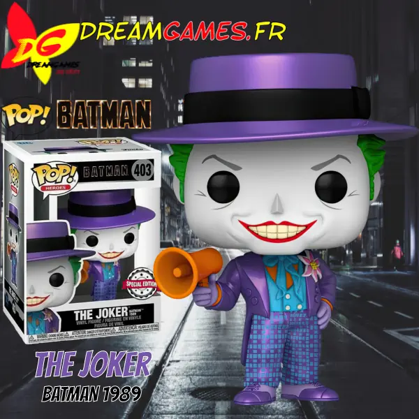 Funko Pop Batman The Joker Batman 1989 403 Metallic Special Edition Box Fig