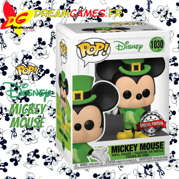 Funko Pop Disney Mickey Mouse 1030 Saint Patrick Day Special Edition