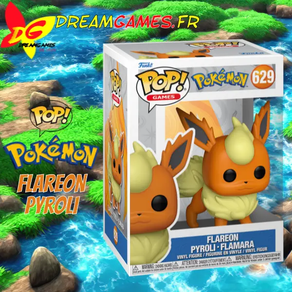 Funko Pop Pokémon Flareon Pyroli 629 Box