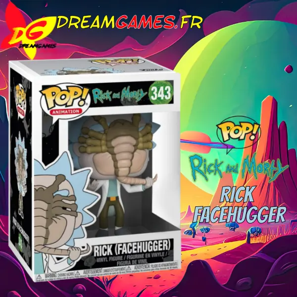 Funko Pop Rick and Morty Rick Facehugger 343 Box