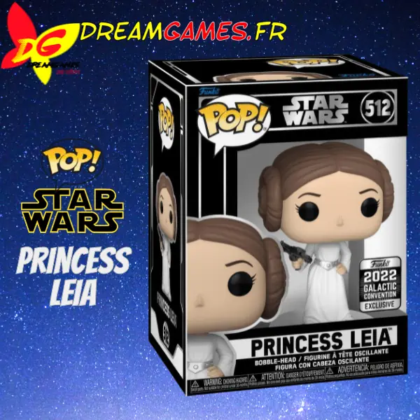 Funko Pop Star Wars Princess Leia 512 2022 Galactic Convention