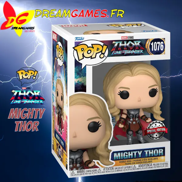 Funko Pop Thor Love and Thunder Mighty Thor 1076 Special Edition Box