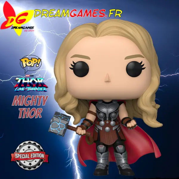 Funko Pop Thor Love and Thunder Mighty Thor 1076 Special Edition Fig