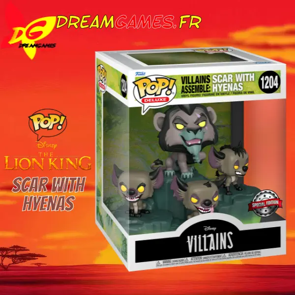 Funko Pop Villains Scar with Hyenas 1204 Special Edition Box