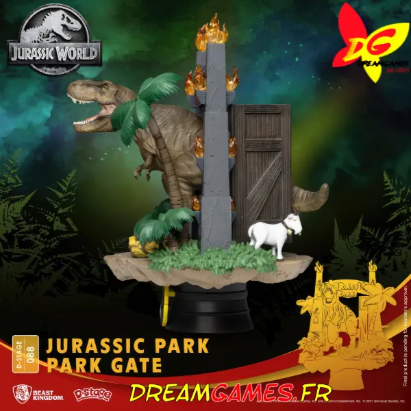 Diorama D-Stage Jurassic Park Park Gate 088 02