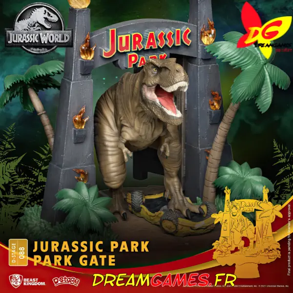 Diorama D-Stage Jurassic Park Park Gate 088 03