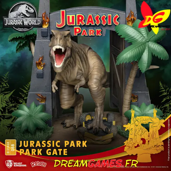 Diorama D-Stage Jurassic Park Park Gate 088 04