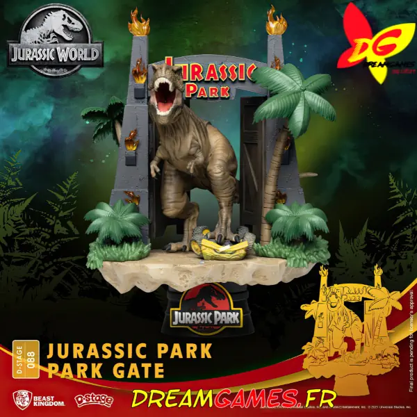 Diorama D-Stage Jurassic Park Park Gate 088 05