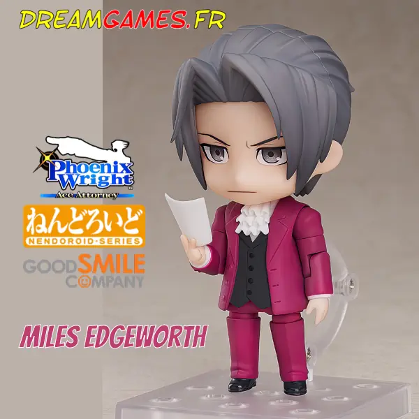 Figurine Good Smile Company Nendoroid Phoenix Wright Ace Attorney Miles Edgeworth Fig 04