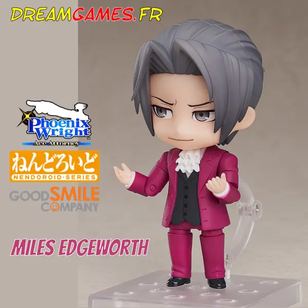 Figurine Good Smile Company Nendoroid Phoenix Wright Ace Attorney Miles Edgeworth Fig 05