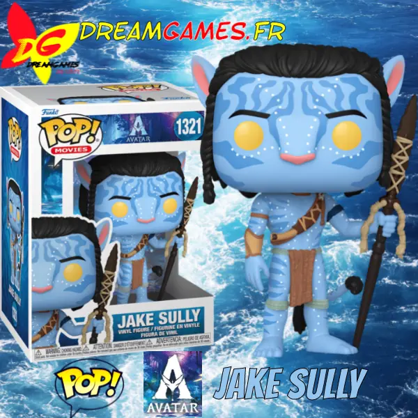 Funko Pop Avatar Jake Sully 1321 Way of the Water Box Fig